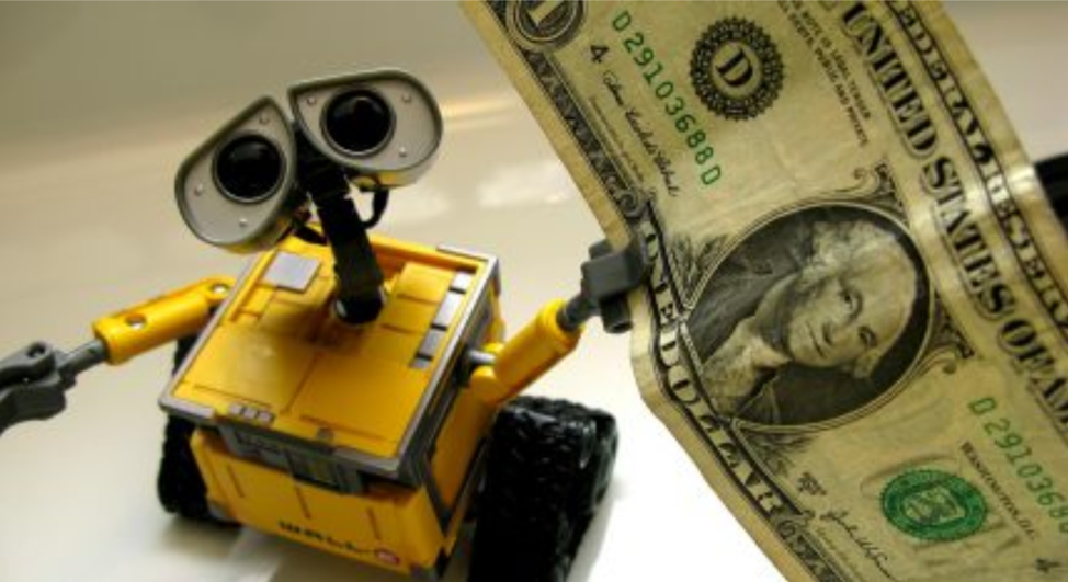 wall-e money robot ai